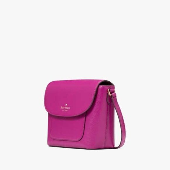 Kate Spade NY Elsie Flap Crossbody Bag Baja Rose Pink Leather - Picture 3 of 5